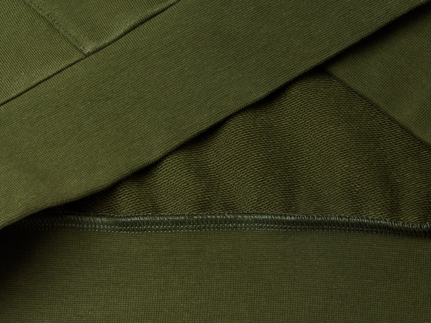 Benetton_Olive Green_Zip-Up Hoodie in Cotton_342ZU500P_35Y_05