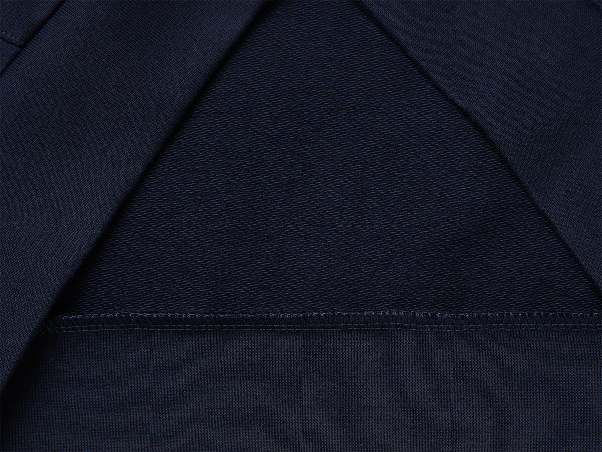 Benetton Dark Blue Men Hoodie with Logo Patch SKU: 342ZU500P_616 Image 03