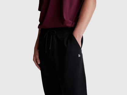 Benetton_Black_Cotton Sweat Joggers_342ZUF01B_100_04