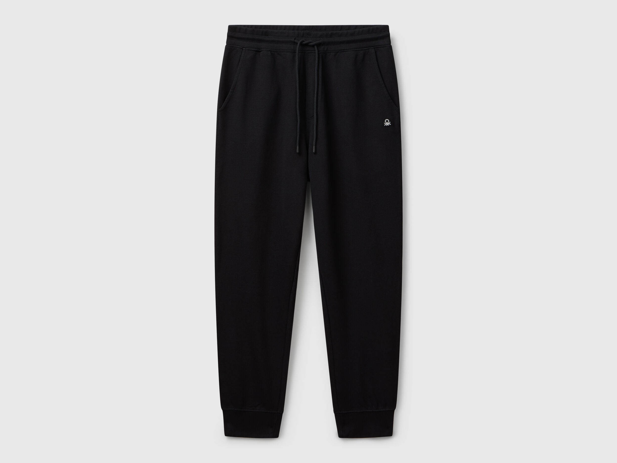 Benetton_Black_Cotton Sweat Joggers_342ZUF01B_100_05