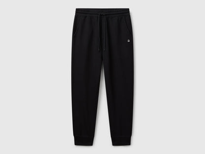 Benetton_Black_Cotton Sweat Joggers_342ZUF01B_100_05