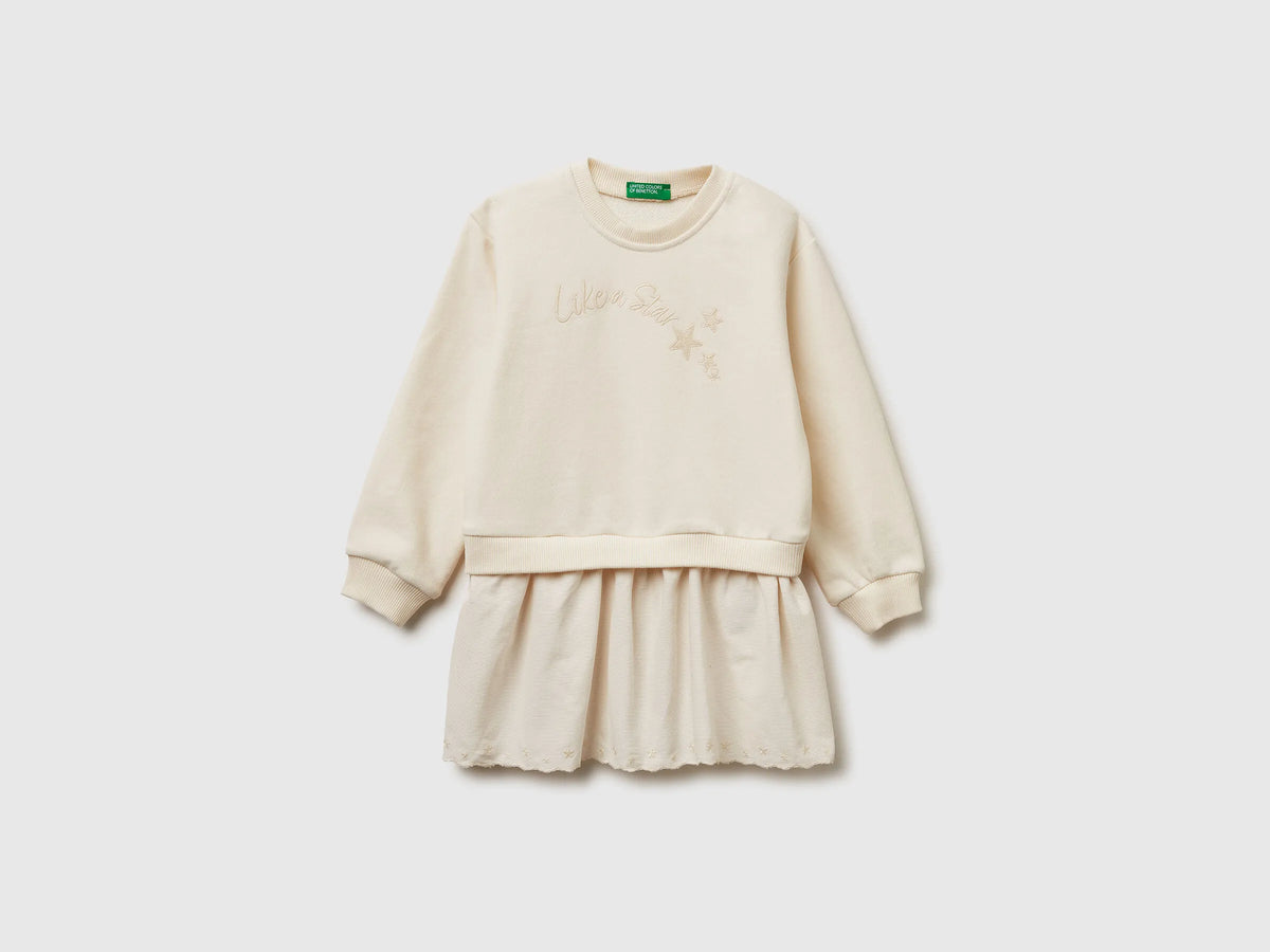 Benetton_Creamy White_Dress in Sweat and Corduroy_345ZGV02L_0R2_01