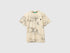 Benetton Creamy White Boys Printed T-Shirt with Pocket SKU: 34UTC10TL_73L Image 01