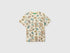 Benetton Creamy White Boys Safari Print T-Shirt SKU: 34UTG10N2_70Q Image 01