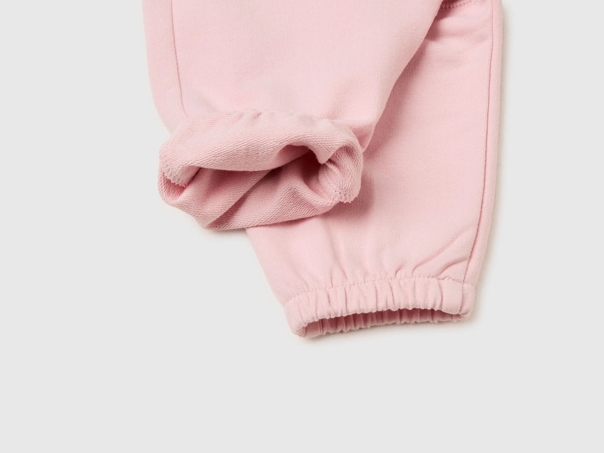 Benetton Pink Newborn Trousers with Embroidery on The Back SKU: 35FNAF029_25F Image 03
