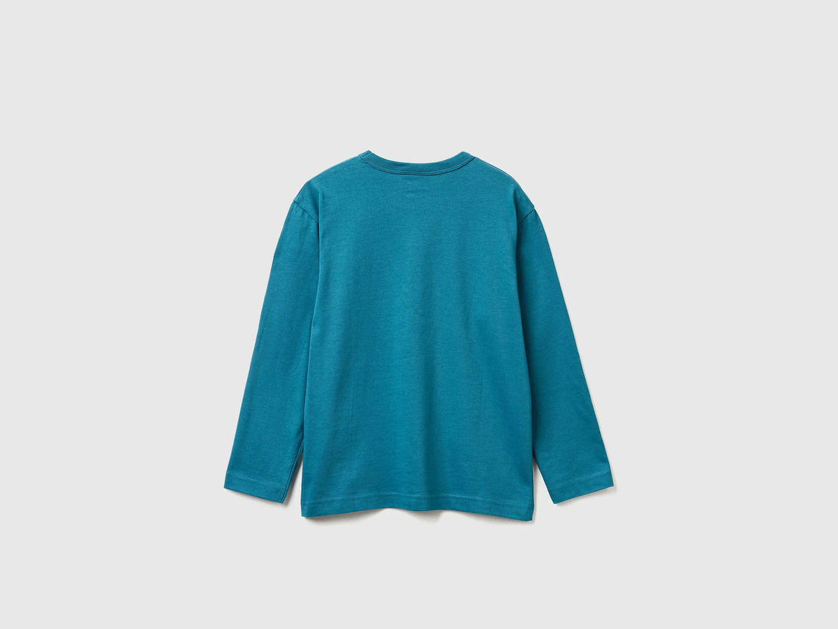 Benetton_Teal_T-Shirt Featuring Garfield ©2025 By Paws, Inc._35RYC10QA_3C5_02