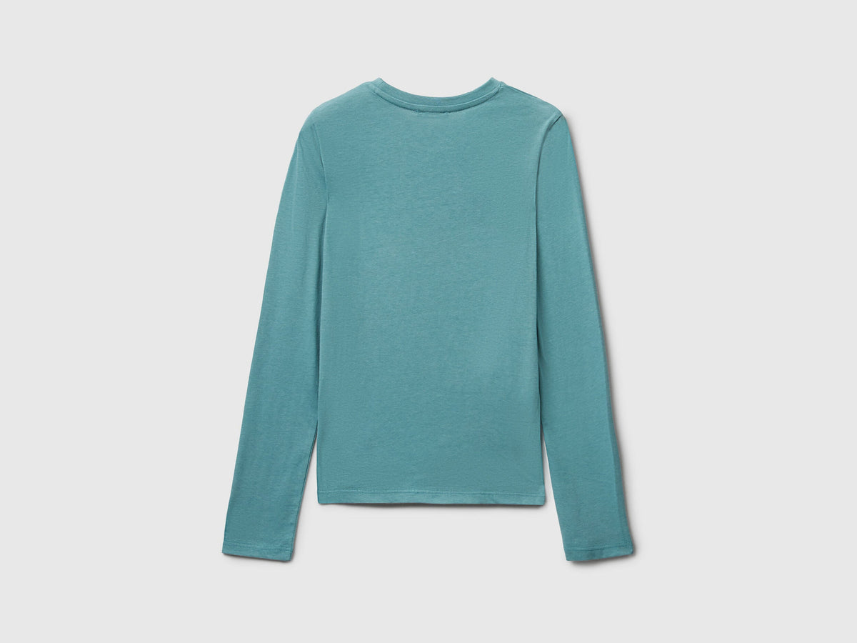 Benetton_Sky Blue_T-Shirt with Glitter Print_35RYC10QE_33K_02