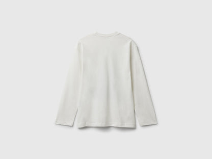 Benetton_Creamy White_Cotton T-Shirt with Print_35RYC10QQ_074_02