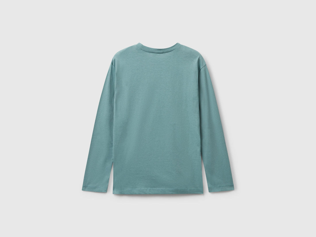 Benetton_Sky Blue_Cotton T-Shirt with Print_35RYC10QQ_33K_02