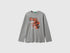 Benetton_Light Gray_Cotton T-Shirt with Print_35RYC10QQ_501_01