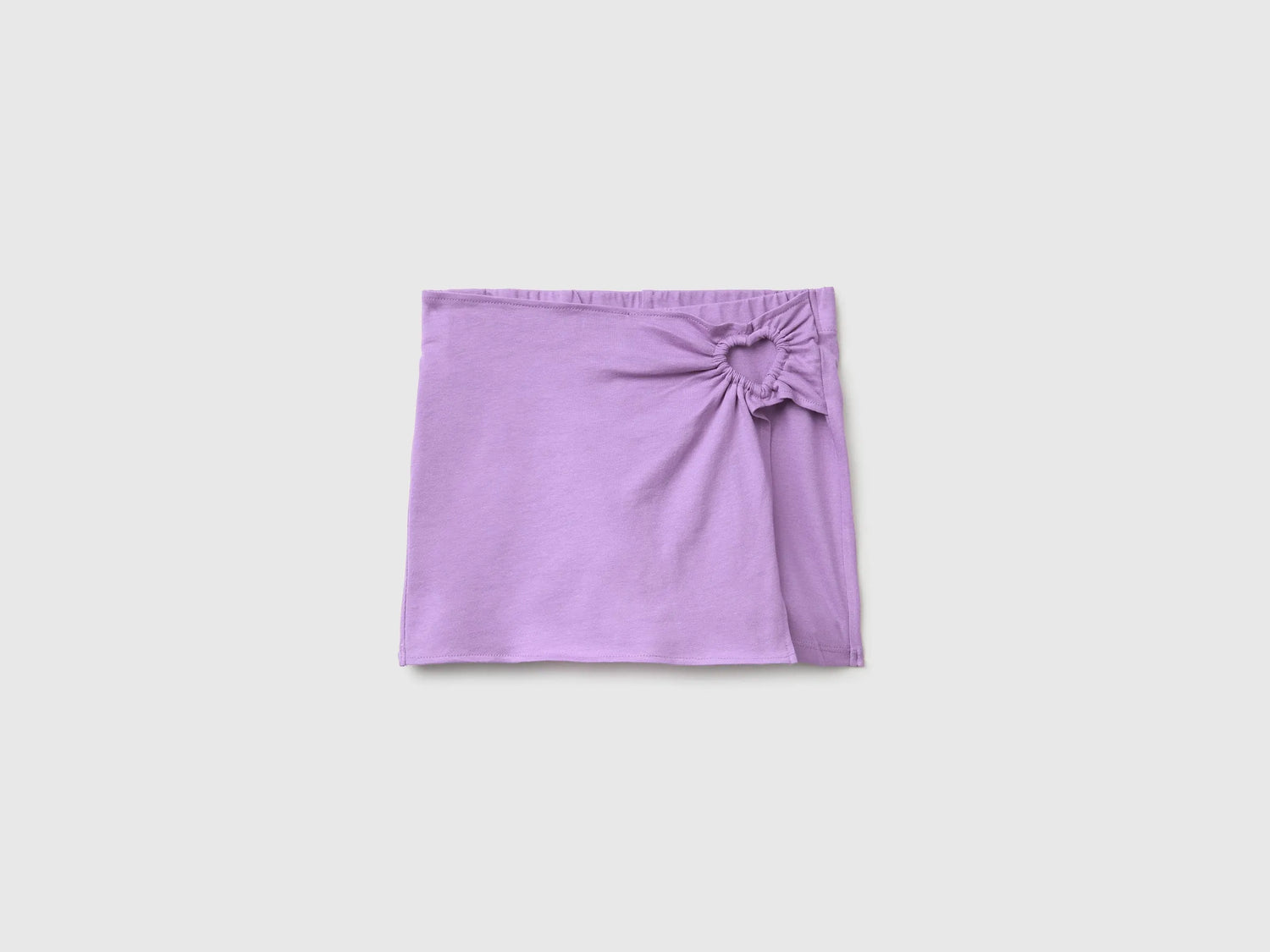Benetton Purple Girls Heart-Printed Culottes SKU: 35RYC903W_2P5 Image 01