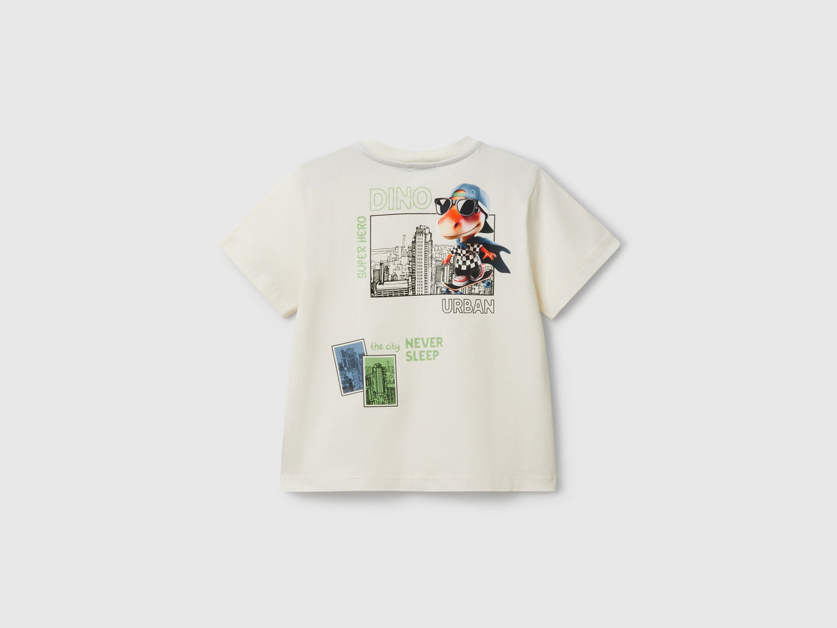Benetton_Crew Neck T-Shirt with Print_35RYG10I7_0R2_02