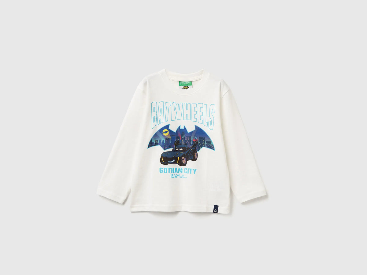 Benetton_Creamy White_T-Shirt Featuring Batwheels ©&amp;ª Dc and Wbei_35RYG10KE_074_01