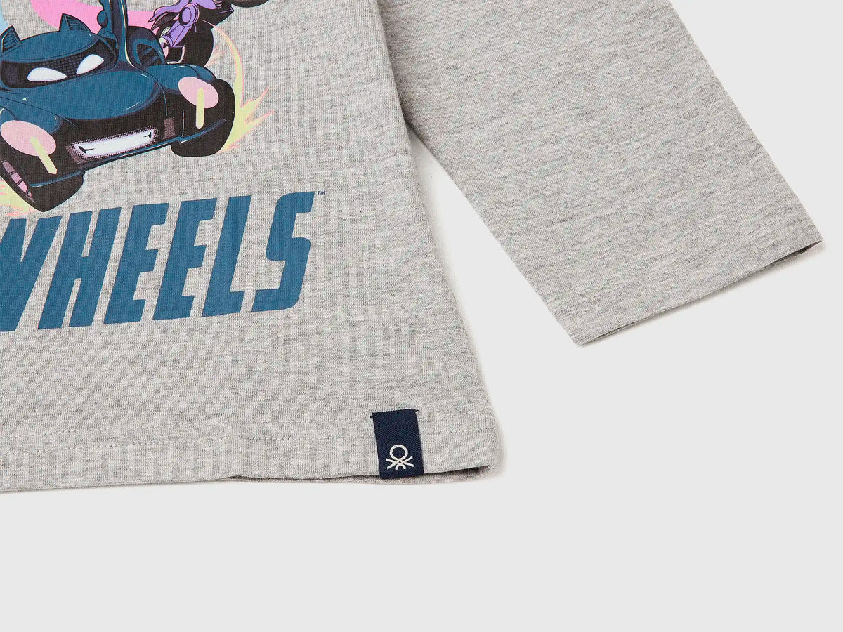 Benetton_Light Gray_T-Shirt Featuring Batwheels ©&amp;ª Dc and Wbei_35RYG10KE_501_03