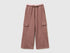 Benetton Brown Girls Cargo Pants with Elastic SKU: 36EKCF06X_24R Image 01