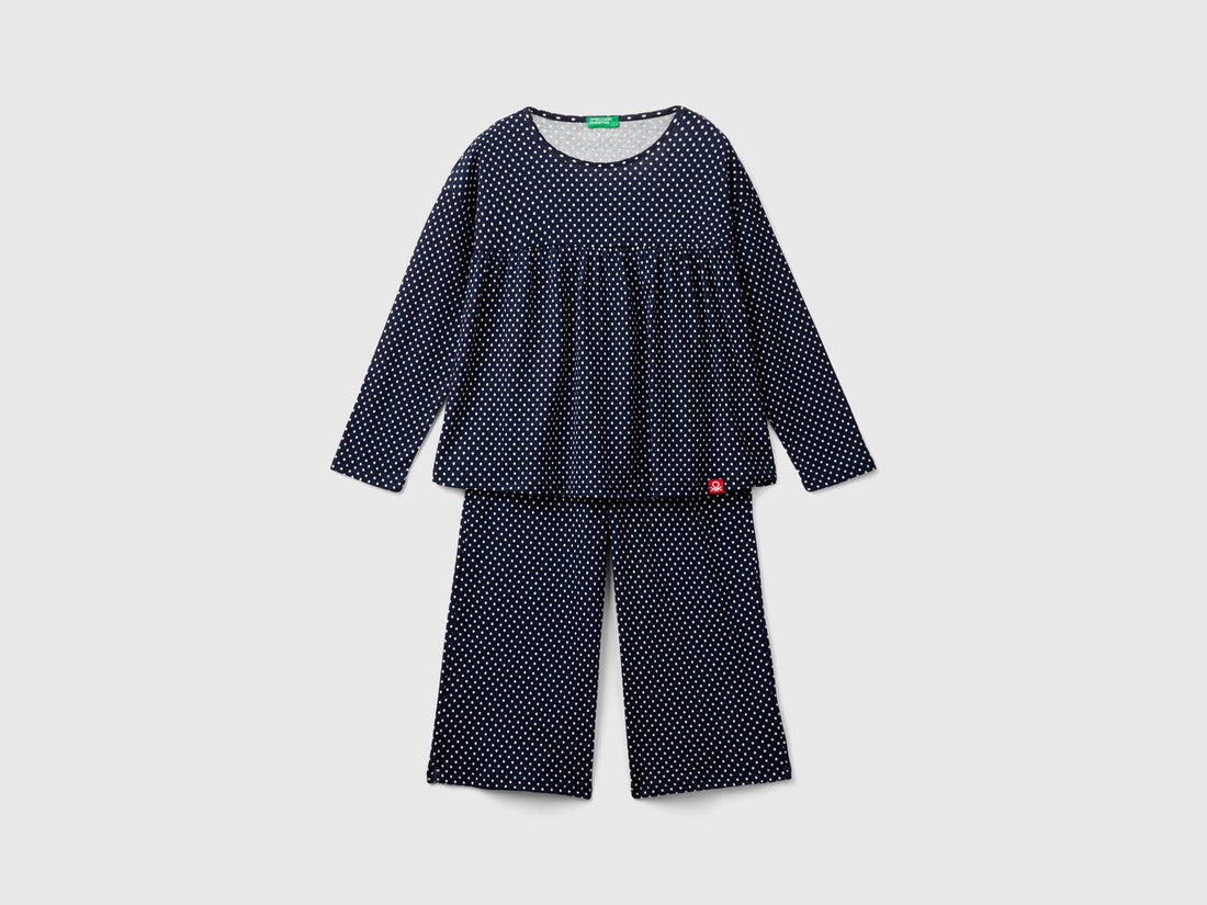 Loose-Fitting Polka-Dot Pyjamas in Organic Cotton_36G90P06T_61Z_01