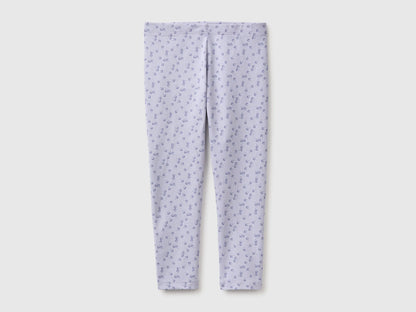 Benetton Violet Girls Patterned Leggings in Stretch Cotton SKU: 36MSGF05L_901 Image 01