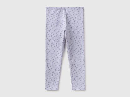 Benetton Violet Girls Patterned Leggings in Stretch Cotton SKU: 36MSGF05L_901 Image 02