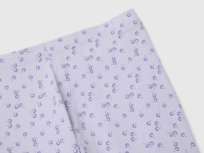 Benetton Violet Girls Patterned Leggings in Stretch Cotton SKU: 36MSGF05L_901 Image 03