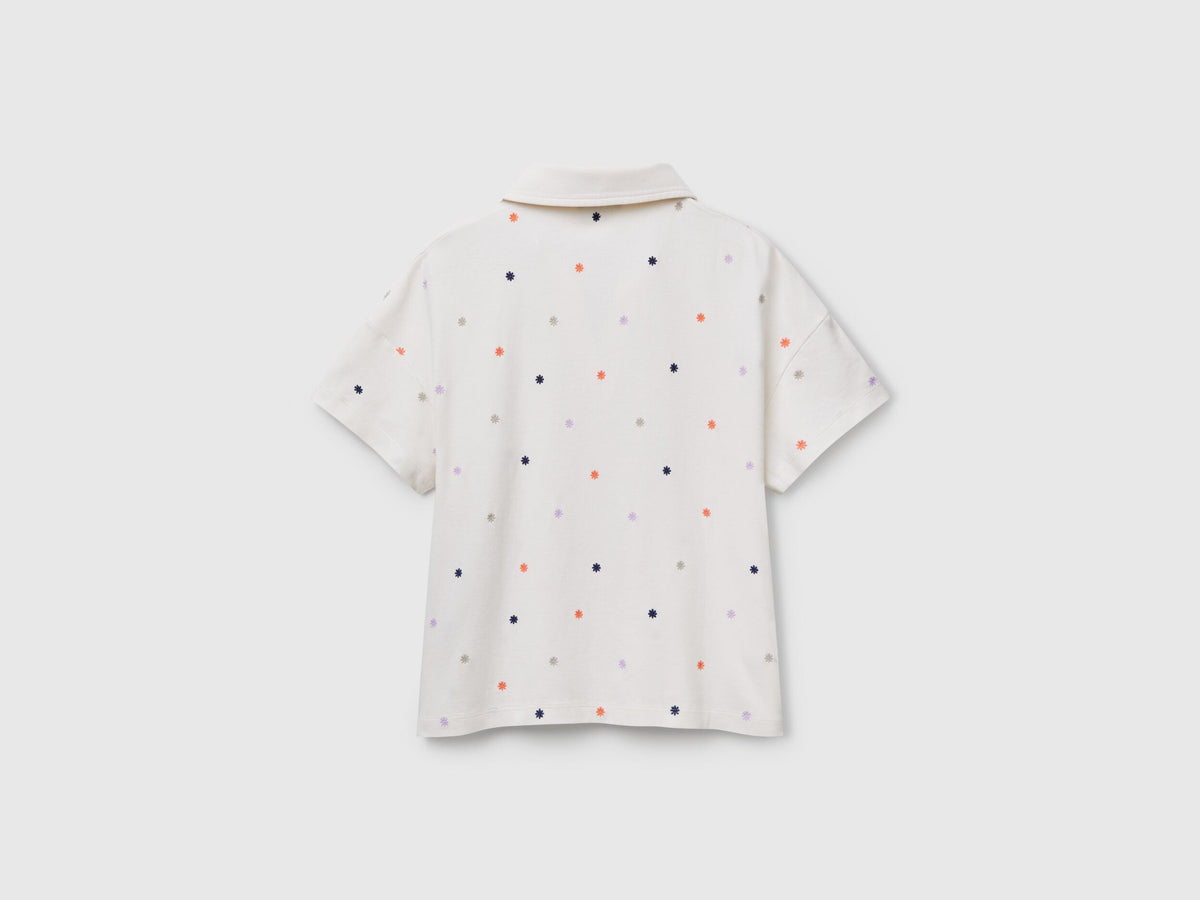 Benetton_Polo with Flower Embroidery_36QJD300X_65G_05