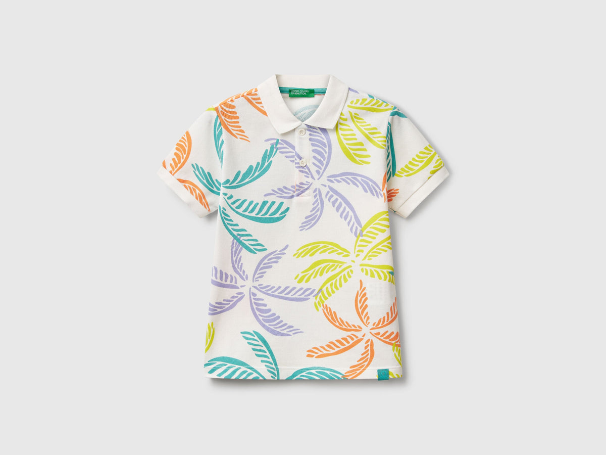 Benetton_White Polo with Tropical Print_36Y4G300Y_75E_01