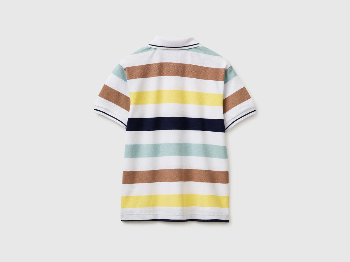 Benetton Multi-color Boys Striped Polo SKU: 37JJC3023_905 Image 02