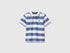 Benetton Blue Boys Striped Polo SKU: 37JJG3012_902 Image 01
