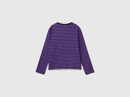 Striped Purple and Black Wednesday Addams T-Shirt_37JPC10ME_903_02