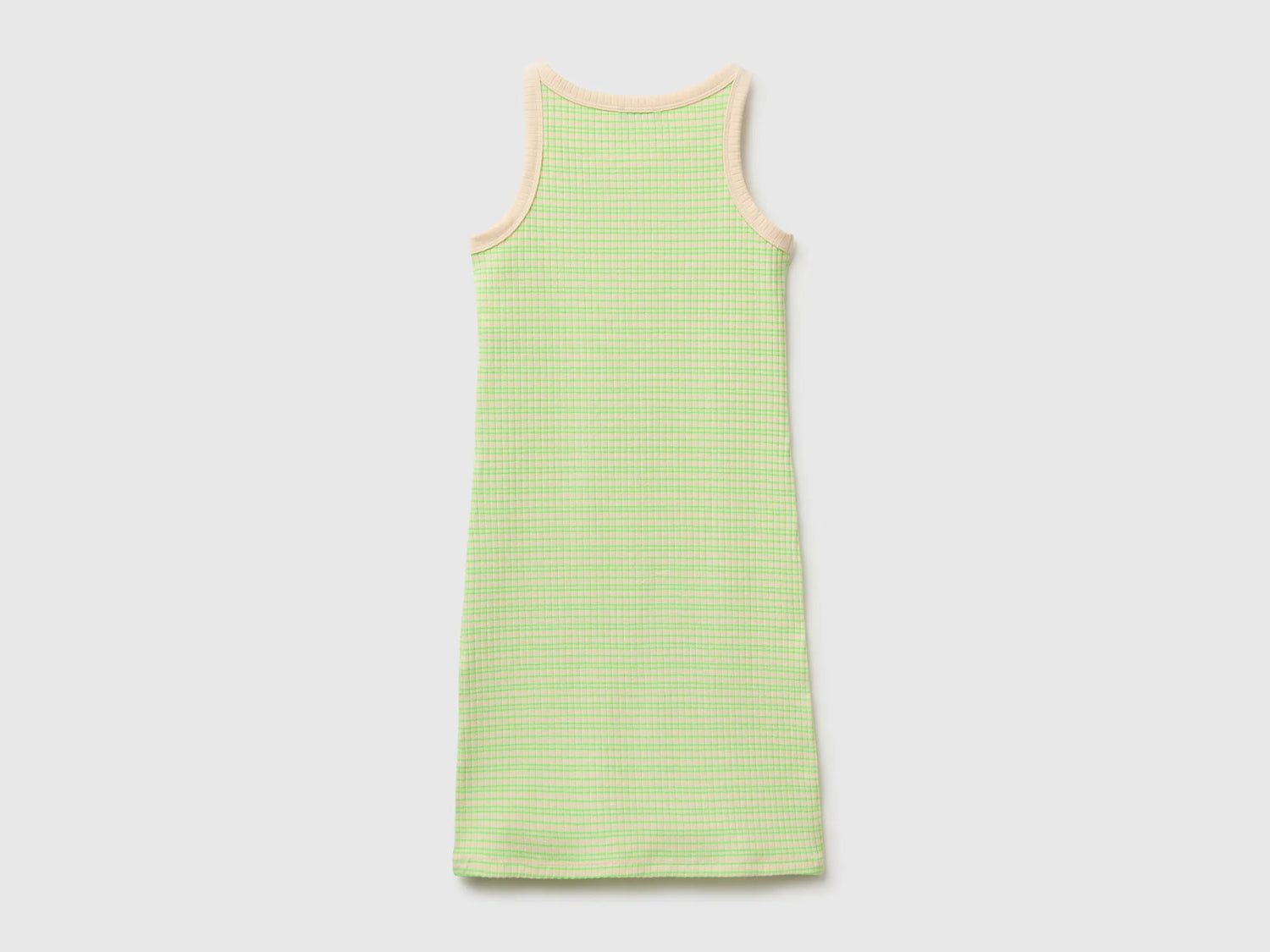 Benetton Green Girls Striped Midi Dress SKU: 38DBCV019_901 Image 02