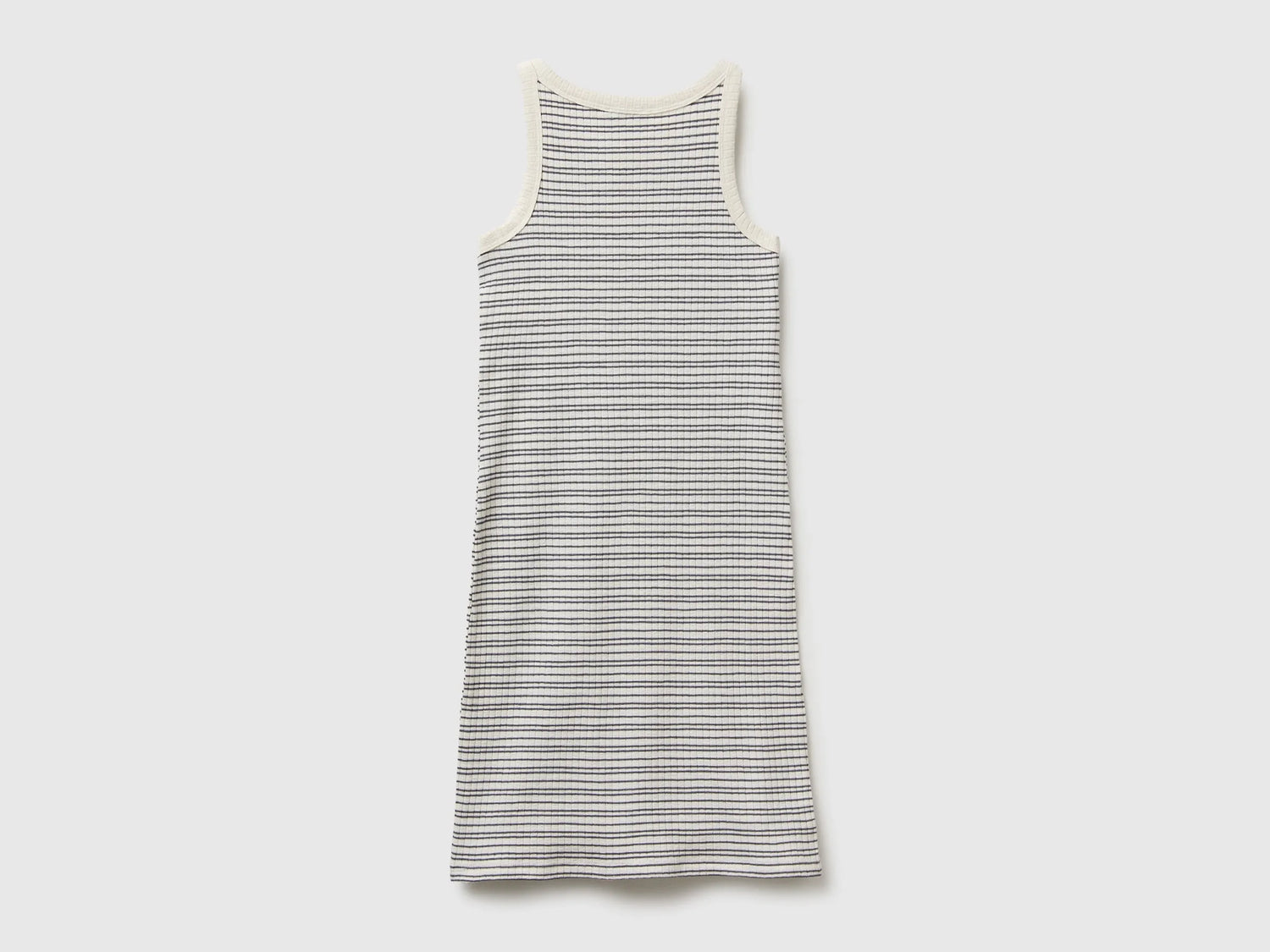 Benetton Purple Girls Striped Midi Dress SKU: 38DBCV019_904 Image 02
