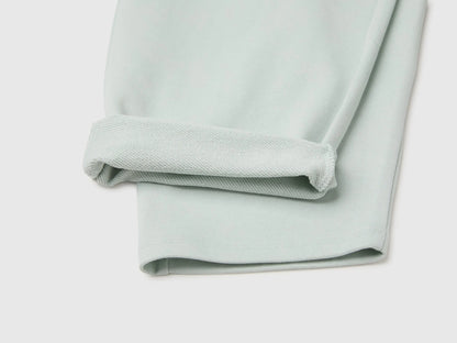 Benetton Light Green Girls Barrel-Fit Joggers in Fleece SKU: 38O3CF076_00M Image 03