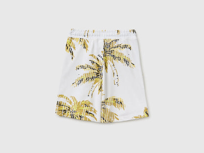 Benetton White Boys Printed Sweatshirt Bermuda Shorts SKU: 3959C903V_73V Image 02