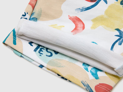 Benetton Multi-color Boys Bermuda Shorts with Tropical Print SKU: 3959G9024_70P Image 03