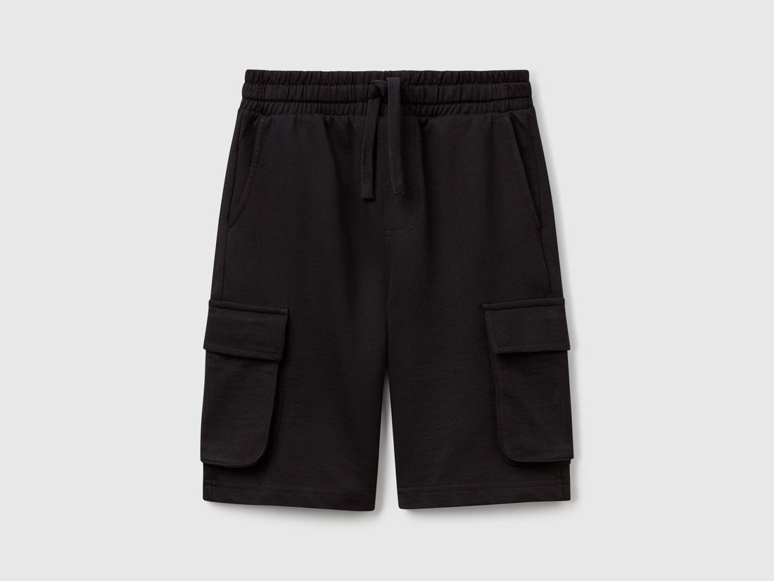 Benetton_Cargo Shorts in Light Sweat Fabric_39DJC902N_100_01
