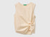 Benetton Creamy White Women Top with Knot SKU: 39JSDH01G_25E Image 01