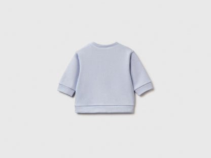 Benetton_Sky Blue_Hoodie with Print in Cotton Blend_39M2A106Q_081_02