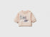 Benetton_Pink_Hoodie with Print in Cotton Blend_39M2A106Q_1B7_01