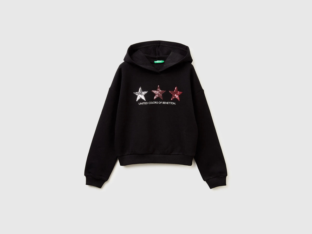 Benetton_Black_Hoodie with Sequins_39M2C205E_100_01