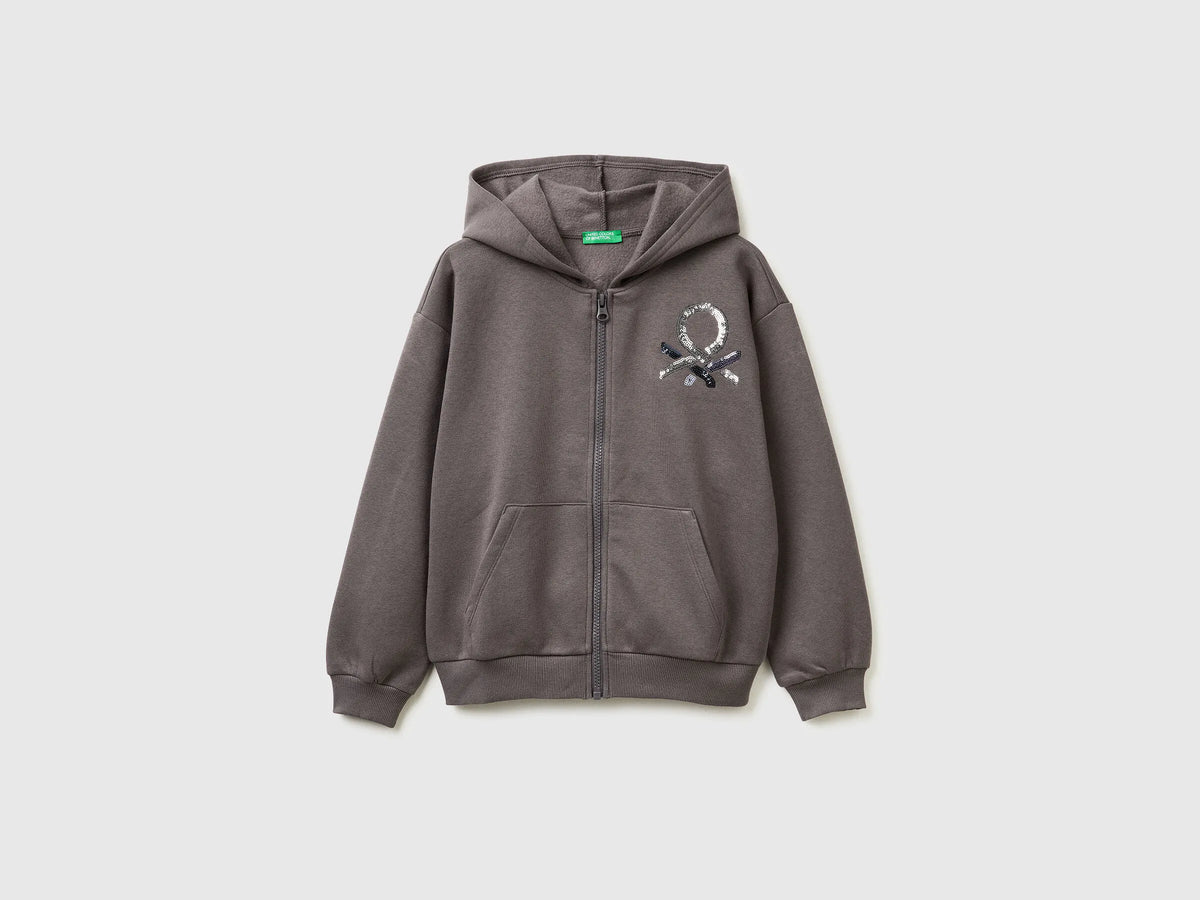 Benetton_Dark Mauve_Sweatshirt with Zip and Sequins_39M2C505O_00A_01