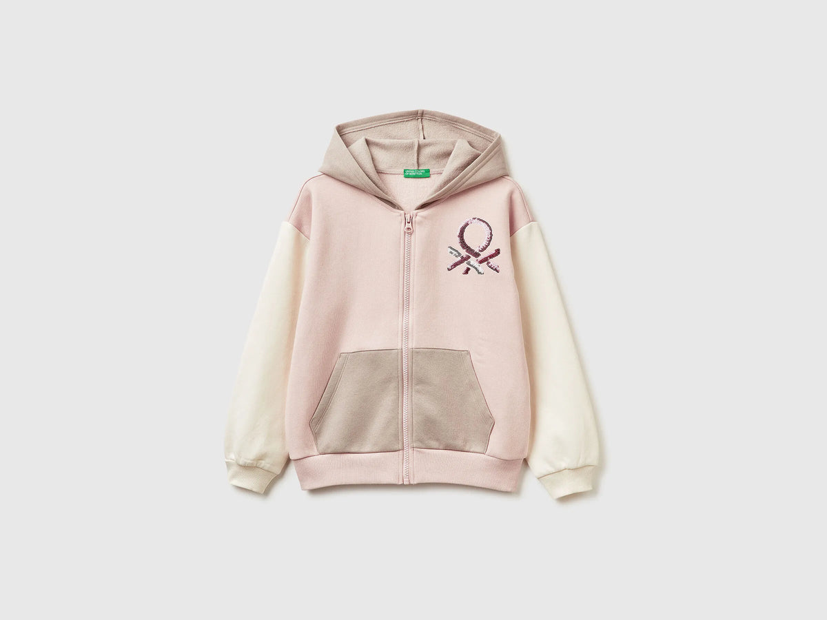 Benetton_Soft Pink_Sweatshirt with Zip and Sequins_39M2C505O_902_01