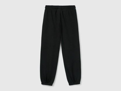 Benetton_Black_Sweat Joggers with Drawstring_39M2CF05I_100_02