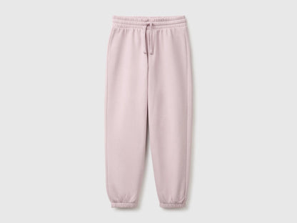 Benetton Pink Girls Fleece Joggers with Drawstring SKU: 39M2CF05I_197 Image 01