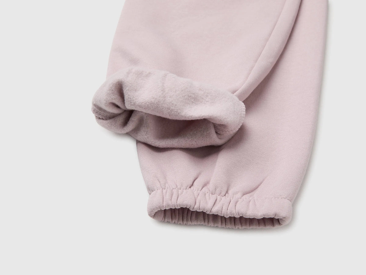 Benetton Pink Girls Fleece Joggers with Drawstring SKU: 39M2CF05I_197 Image 03