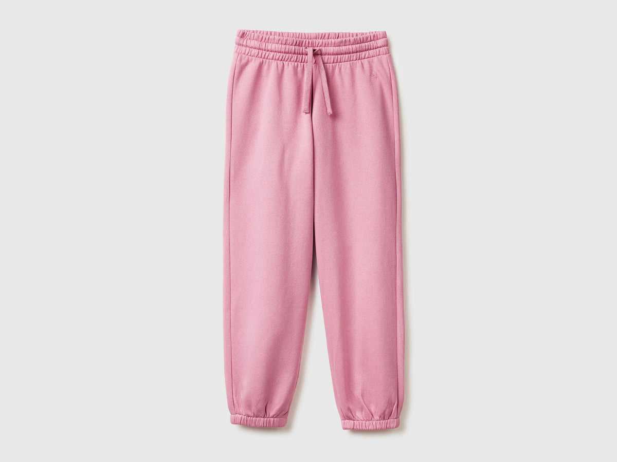Benetton_Pink_Sweat Joggers with Drawstring_39M2CF05I_2G9_01