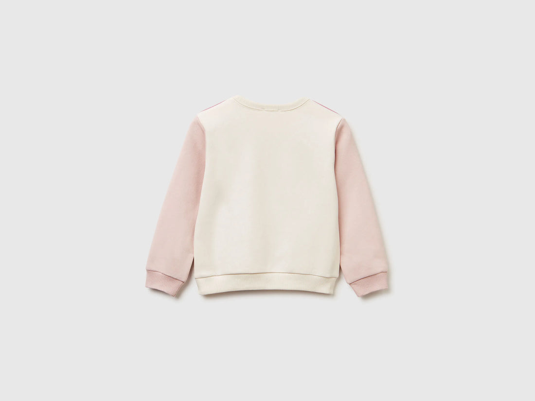 Benetton_Pink_Pullover Sweatshirt with Glittery Print_39M2G10KY_901_02