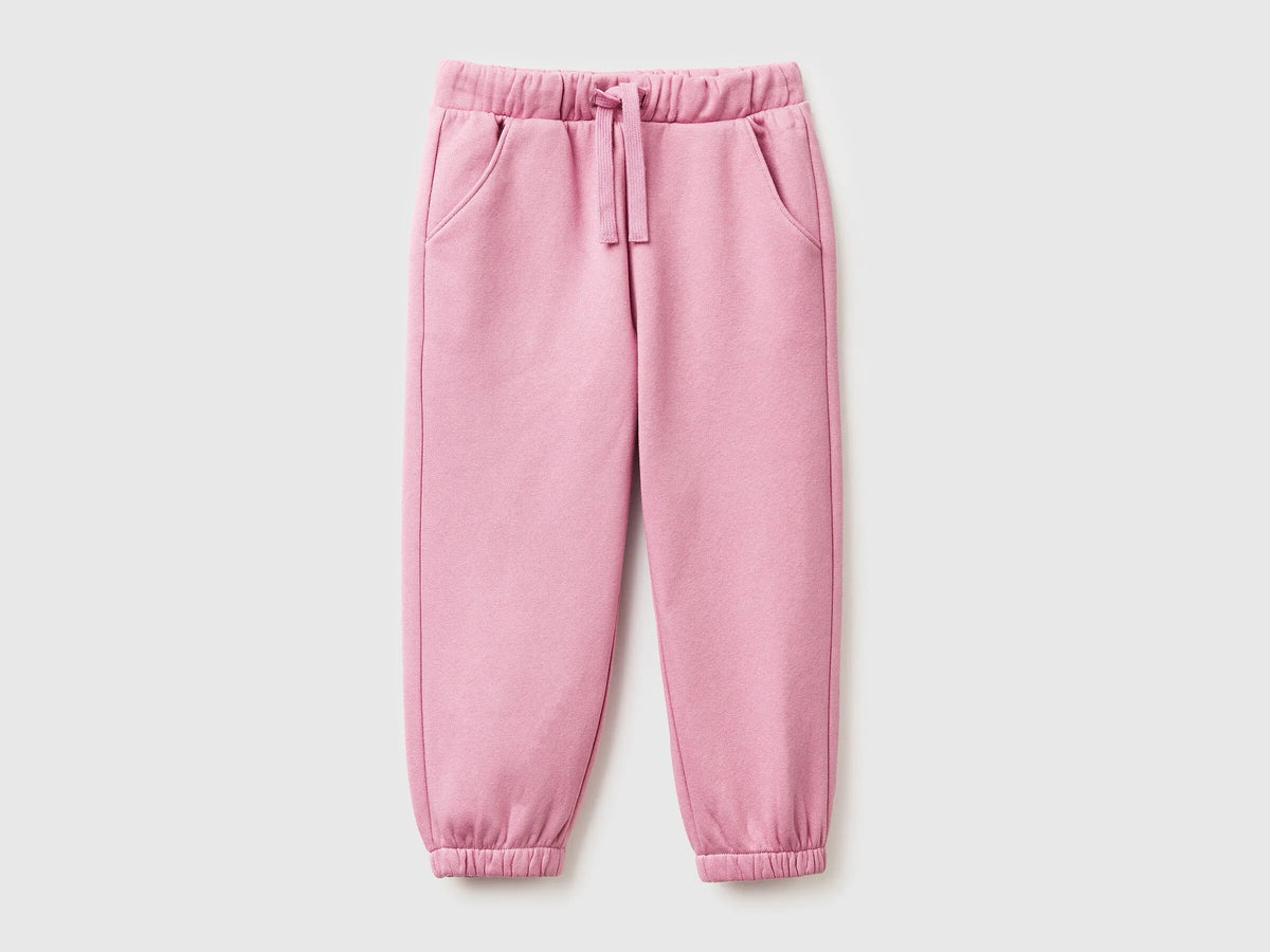 Benetton_Pink_Sweat Joggers with Drawstring_39M2GF04F_2G9_01