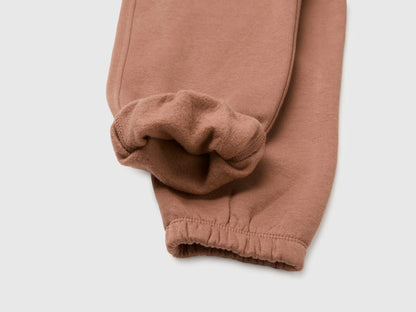 Benetton Brown Boys Joggers in Warm Fleece SKU: 39M2GF05O_0U3 Image 03