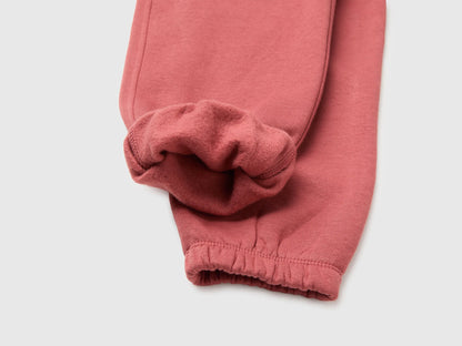 Benetton Brick Red Boys Joggers in Warm Fleece SKU: 39M2GF05O_1D2 Image 03