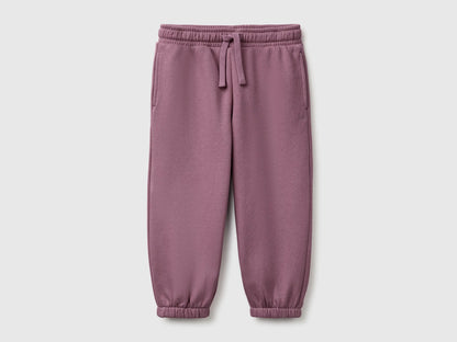 Benetton Plum Girls Joggers in Warm Fleece SKU: 39M2GF05P_048 Image 01