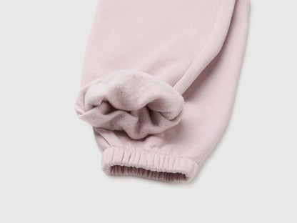 Benetton Pink Girls Joggers in Warm Fleece SKU: 39M2GF05P_197 Image 03